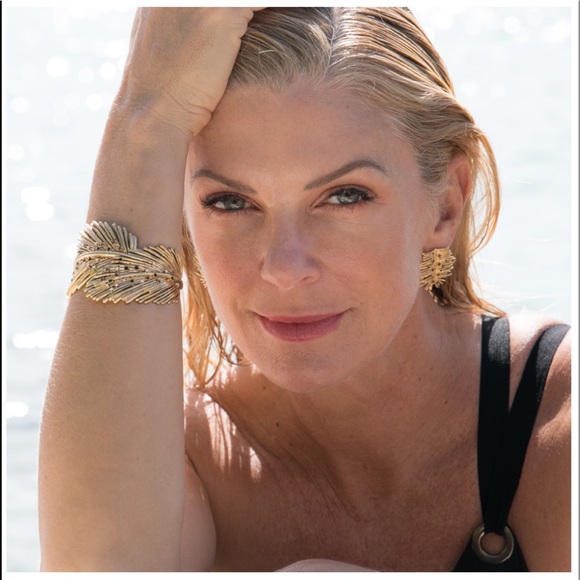 India Hicks Wild Feather Cuff Bracelet
